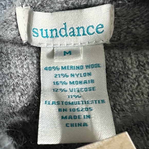 Sundance Gray Merino Wool/Mohair Blend Sweater De Rigeur Dress Size M - Picture 10 of 11